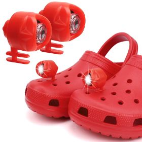 Headlights for croc;  2Pcs croc lights for shoes;  light up croc charms for Dog Walking;  Handy Camping; Waterproof; 3 Modes croc lights