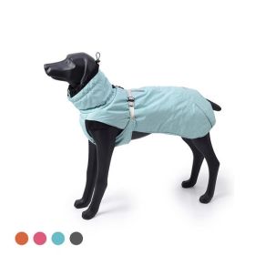 New Style Dog Winter Jacket with Waterproof Warm Polyester Filling Fabric--(Blue, size L)