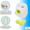 PUREVACY White Automatic Dog Ball Launcher Machine; Automatic Tennis Ball Thrower for Dogs 10.2 x 8.3 x 10.6; ABS Automatic Ball Launcher for Dogs; Pe