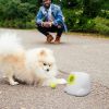 PUREVACY White Automatic Dog Ball Launcher Machine; Automatic Tennis Ball Thrower for Dogs 10.2 x 8.3 x 10.6; ABS Automatic Ball Launcher for Dogs; Pe