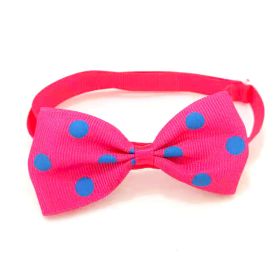 Pet Supplies Accessories Polka Dot Bow Tie (Option: Rose Red Color Dots-Free Size)