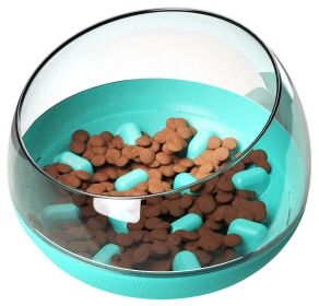 Pet Life 'Tumbowl' Slow Feeding Pet Bowl (Color: Blue)