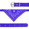 Adjustable Bandana Leather Pet Collar Triangle Scarf