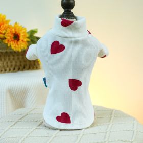 Pet Indoor And Outdoor Dog Cat Clothes Bottoming Shirt (Option: White-L)